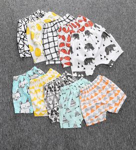 27 Tasarım Çocuk Ins Pants Yaz Geometrik Hayvan Baskı Bebek Şort Marka Çocuk Bebek Giyim E8922286290