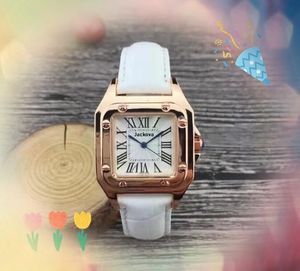 Womens Super Quality Womens orologio per piccole dimensioni 3 pin Design Quartz Movement Cow Leather Business Casual Lady Clock Square Tank Dialcero Diatto da polso Montre De Luxe