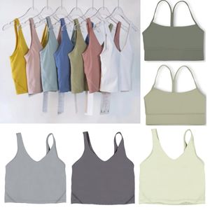 Tank top kvinnor underkläder braletter sportkläder ärmlösa kamisoler tankar lady slim stretch u nack väst smal casual mode botten topp yoga designer tank tops