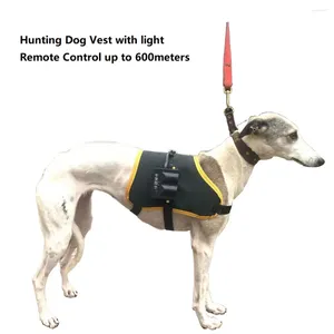 Dog Apparel Hunting Vest With Remote Tracking Light Waterproof Rechargeable Four-Led Bead Back