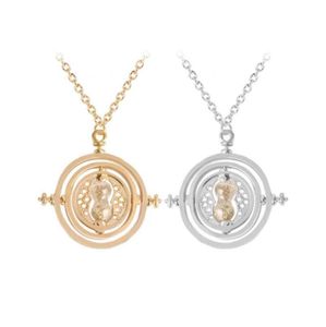 24 PcsLot Selling 35 cm Diameter Time Turner Necklace Movie Jewelry Rotating Hourglass Pendant Bulk Whole 2109291263307