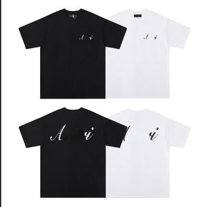 Herrendesigner T-Shirt Einfaches Buchstaben Logo gedruckt kurzarmes T-Shirt