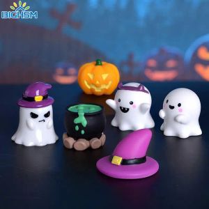 Söt Halloween Micro Landscape Miniature Figurer Harts Craft Mini Fairy Garden Ornaments Söt pumpa Ghost Vampire Decoration