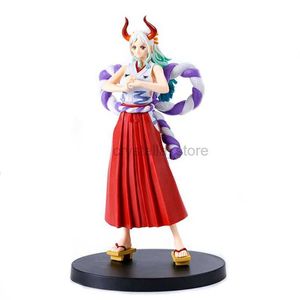 Heroes de quadrinhos 19cm One Piece Yamato Figura wano país The Grandline Lady Toys Figuras Anime Manga Coleção de Fatuagens Modelo Doll Presente 240413