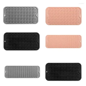 Table Mats Dish Drying Mat For Multiple Usage Easy Clean Eco-Friendly Heat-Resistant Silicone Kitchen Counter To Use