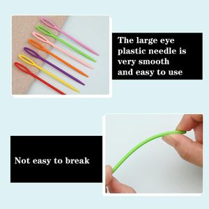 50Pcs Plastic Sewing Needles Large Eye Yarn Lacing Weaving Needles Embroidery Safety Needles for Kids DIY Sewing Handmade Crafts
