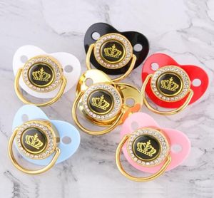 CAROKS COLURS Cartoon Crown Baby Pacifier Golden Dummy Bling Малыш малыш Pacy Orthodontic Match Deash Pired 018 месяцев SPAC5664077