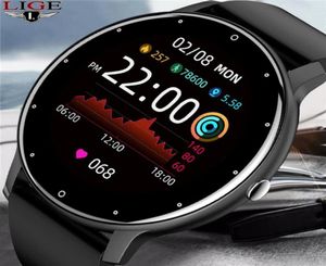 LIGE 2022 NOWOŚĆ SMART WATCH MĘŻCZYZN Pełny dotyk Sport Fitness Watch IP67 Waterproof Bluetooth dla Android iOS Smartwatch Men Box297078982