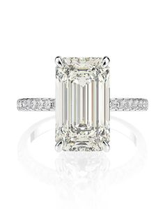 Real 925 Sterling Silver Emerald Cut erzeugt Moissanite Diamond Ehering für Frauen Luxusvorschlag Verlobungsring 201169345583