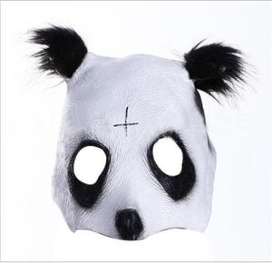 Halloween impreza cosplay panda twarz maska ​​cro panda maska ​​nowo stylowa impreza fantazyjna sukienka nowość lateksowa maska ​​9706992
