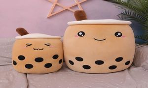 Cute Milk Tea Plush Stuffed Soft Toys Dolls Pillow Cushion Plushie Pink Plush Bubble Kids Gift Whole4852014