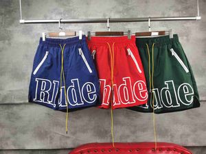 شورت Rhude Mens Designer Summer Summer Fashion Sports Shorts Mens Beach Shorts عالية الجودة شارع Hip Hop Style Multi Style Shorts US Size S-XL