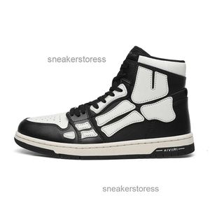 Skateboarding Shoe Women's Sneaker Top Skel White Mens Leather Shoes Men's Designer Small Armyri Fashion Bone Genuine Chunky Versatile High Splice FV5A