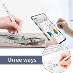 2024 Universal 3 w 1 styl pióra do smartfonu tablet grube cienki rysunek pojemnościowy ołówek Android mobilny ekran Touch Pen Universal 3 in