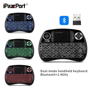 COMBOS Ipazzport (aggiornamento) Mini tastiera Bluetooth con touchpad, retroilluminazione portatile per Google/Androidtvbox/Firestick/Laptop/PC KP21SM