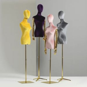 Velvet Female Model Props Dreacher Dreaker Mannequins Store Store Color Model Gold Plating Display Explay AA AA