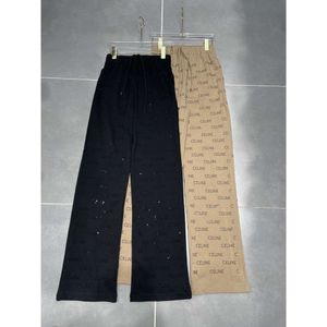 Kvinnors leggings c23 Autumn Winter Fashion Hot Diamond Letter Simple Casual mångsidiga raka ben Casual Pants