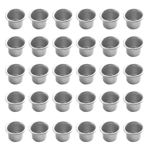 Candle Holders 30pcs Wedding Christmas Insert Party Bedroom Home Decoration Candlestick Cup Mini Aluminium Holder Dining Room Dinner Bar