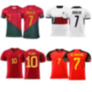 2223 VM -enstaka topp Portugal Belgien DeBrane Kroatien Modric Soccer Jersey