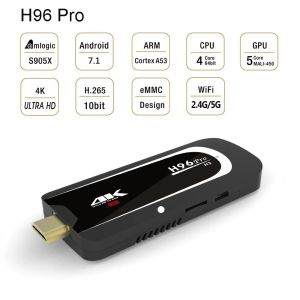 Box H96 Pro Plus Android 7.1 Tv Stick Amlogic S905X Quad Core 2G 16G Mini PC 2.4G 5G Wifi BT4.0 1080P HD Miracast TV dongle