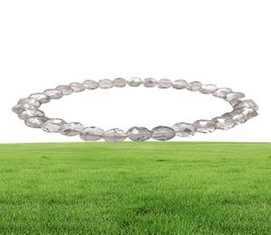 Transparent Grey 8mm Faceted Crystal Beaded Bracelet For Women Simple Style Stretchy Bracelets 20pcslot Whole69344648968674