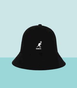 Kangaroo Kangol Fisherman Hat Hat Sun Protetor solar Bordado Material de Toalha 3 Tamanhos 13 Cores Japonês Ins Super Fire Hat x2202143634048