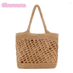 Bag Natural Rattan Straw Handbag Simple Shoulder Bags For Ladies Casual Totes Handbags Summer Beach Travel Sac A Main