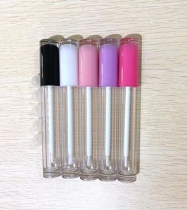 100pcs 5ml Empty Lip Gloss Tubes Lip Glaze Brush Wand Makeup Cosmetic Container Lipstick Lip Balm Refillable DIY Lipgloss Tube8872442