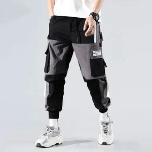 Мужские брюки Мужчина повседневная для летней модной уличной одежды, спортивные штаны с карманом с прямым ногой, приспосабливаясь к ногу.