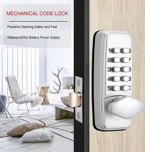 380B Digital Password Door Lock Mechanical Code Keyless Entry Door Lock Waterproof Generation Password Electronic Lock 2010136787867