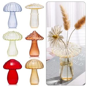Vaser Hydroponic Flower Bottle Simple Mushroom Glass Pumpkin Transparent Vase