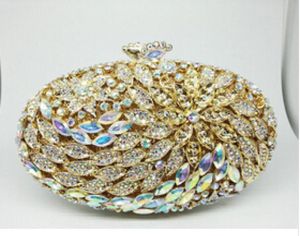 Borsa da regalo Lady Vintage Luxury Diamond Bags Real Women Gold Women Crystal Flower Clutch Borse per le frizioni da sposa nuziale1465603