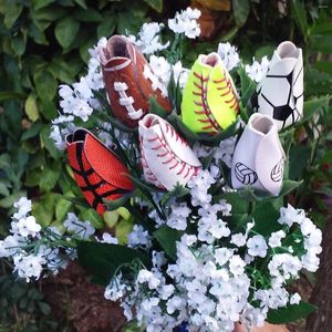 Flores decorativas 1pcs softball beisebol rosas/ para presentes