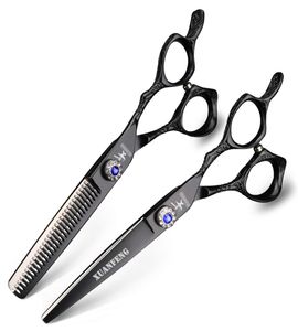 Xuan Feng Silver Hair Clipper da 6 pollici di forbici per capelli Giappone 440c Adattamento in acciaio e taglio Scissori Set di capelli da barbiere a taglio a taglio 7122570