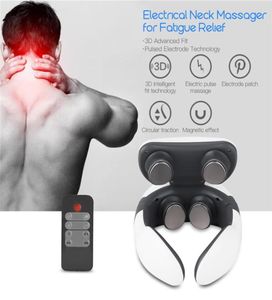 Electric Neck Back Massager Magnet Pulse Acupuncture for Therapy Pain Relief Health Care Relaxerande Cervical Massage Travel 4517667892654