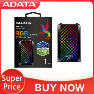 Enheter ADATA 2TB SE900G Extern SSD RGB -belysning 512 GB 1TB Solid State Disk Hard Drive USB 3.2 Gen2X2 Typec SSD för Desktop Laptop PC