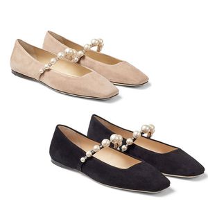 Ade płaskie sandały miękkie designerskie buty aksamitne morel luksus sandał sandale femme designer flats progettista chaussure czarna różowa perła