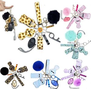 10 Set Safety Self Defense Keychain Set für Frauen Girl Personal Alarm Mini Produkt Multi Genshin Impact Accessoires Emo Christmas5016031