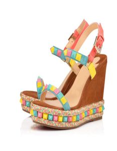 2021 summer new ladies trendy wedges sandals willow thick bottom buckle super high heel sandal Pyraclou 110 mm6523716