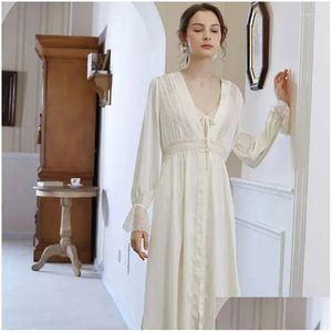 Kvinnor Sleepwear 80002Suspender Nightdress Y Tvådelar Hemkläder High-End Sense Lace Nightgown Pyjamas Tide Drop Delivery Apparel Unde OTVCJ