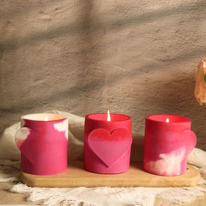 Kształt serca świeca gips silikonowa forma DIY świecznik beton cementowy formę świeca słoik pojemnik na walentynki prezent