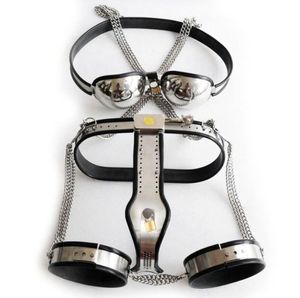 3st/set kvinnlig bälte rostfritt stål bh lår ring metall enhet sex erotisk leksak för kvinnor slav bondage fetisch 04248430307