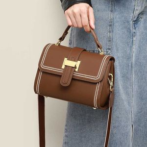 Bag Womens 2024 Crossbody äkta läderhandväska Premium Enkel axel små påsar