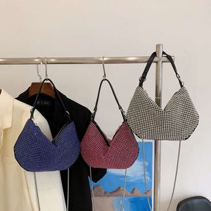 Новая ниша супер водяной бриллиант сияющий бриллиант в Instagram Модная женская сумочка с одной плечо -подводной сумкой для ручной работы с крестом