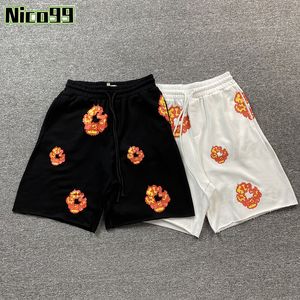 Flame Kapok Printing Pattern Cotton Reck Reck Woroughdents Street Fashion Summer Summer Men and Women Shorts