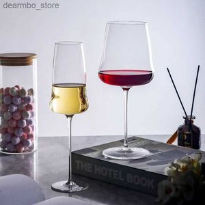 Weingläser 2pcs Liht Luxus handgefertigtes Kristall 300-500 ml Ultra-dünn Oblet Rotwein Champan Cup Set Family Chateau Holiday Getränke IFT L49