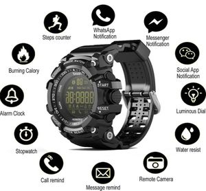 Ex16 Smart Watch Bluetooth Su Geçirmez IP67 Akıllı Kol saati Relogios Pedometre Kronç Portwatch İPhone Android Telefon W6272373
