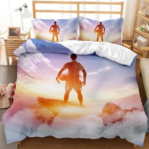 Bedding Sets Basketball Series Pictures Quilt Cover Pillowcase Family 2 / 3P Large For Boys Room Decoration