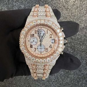 Luxo Parecendo totalmente assistir Iced para homens Mulher Top artesanato exclusivo e caro Mosang Diamond 1 1 5A Relógios para o Hip Hop Industrial Luxo 7277