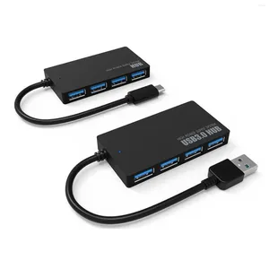 1pcs 4 PORT USB 3.0 Hub Type C High Speed Data Plug Systems Support Play Cable And Convertor Adapter Multi A5M0